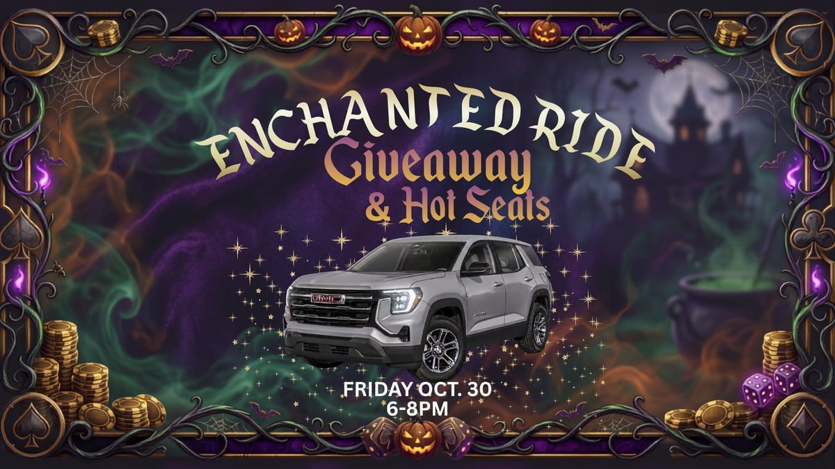 Enchanted Ride Giveaway and Hot Seats, Friday October 30